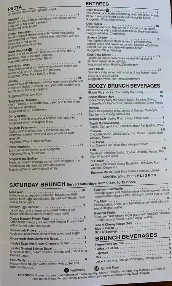Seven Mountains Wine Bar & Stonefly Cafe - Reedsville, PA menu_pic