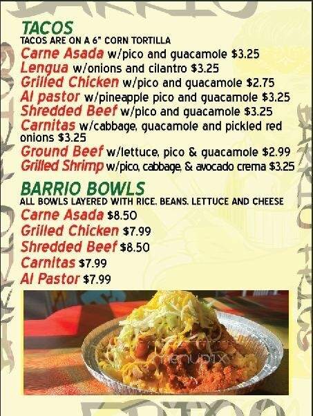 Barrio Fries - Espanola, NM menu_pic