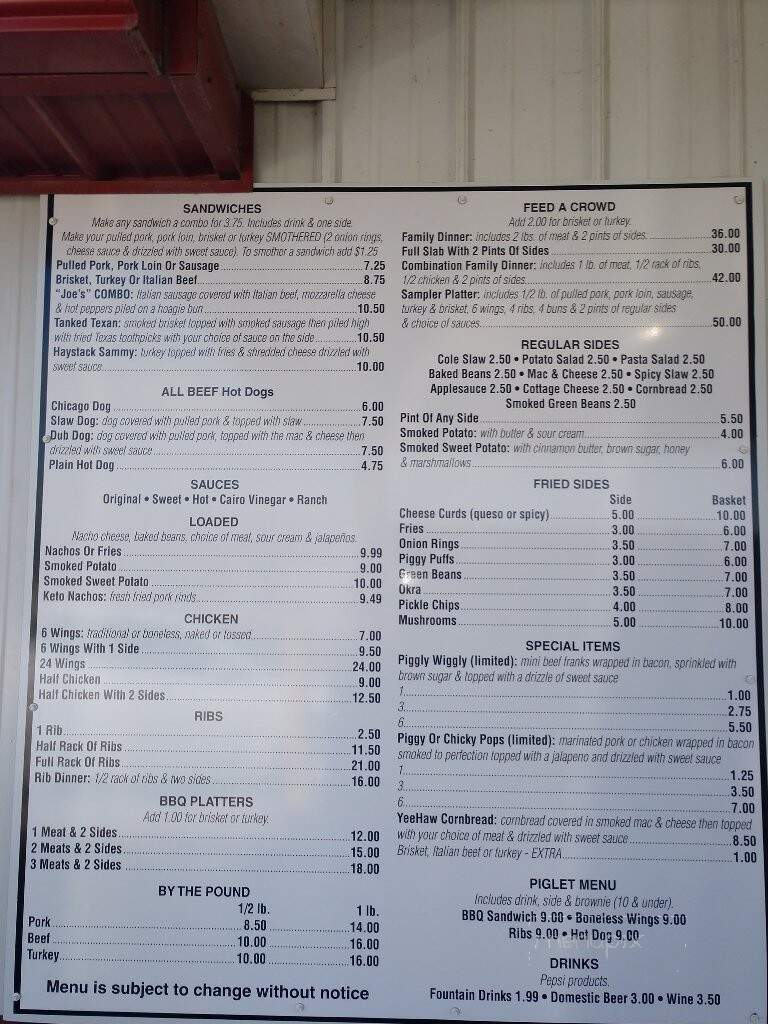 Bubba Lubba BBQ - Paris, IL menu_pic
