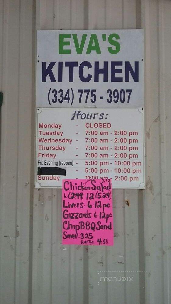 Eva's Kitchen - Clayton, AL menu_pic