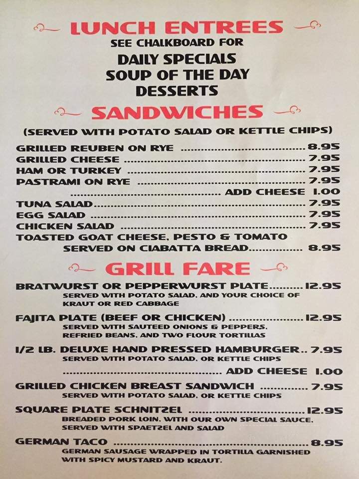Square Plate Deli - Mason, TX menu_pic