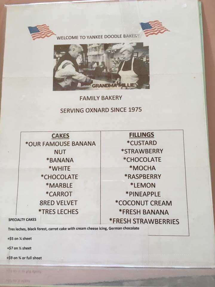 Yankee Doodle Bakery - Oxnard, CA menu_pic