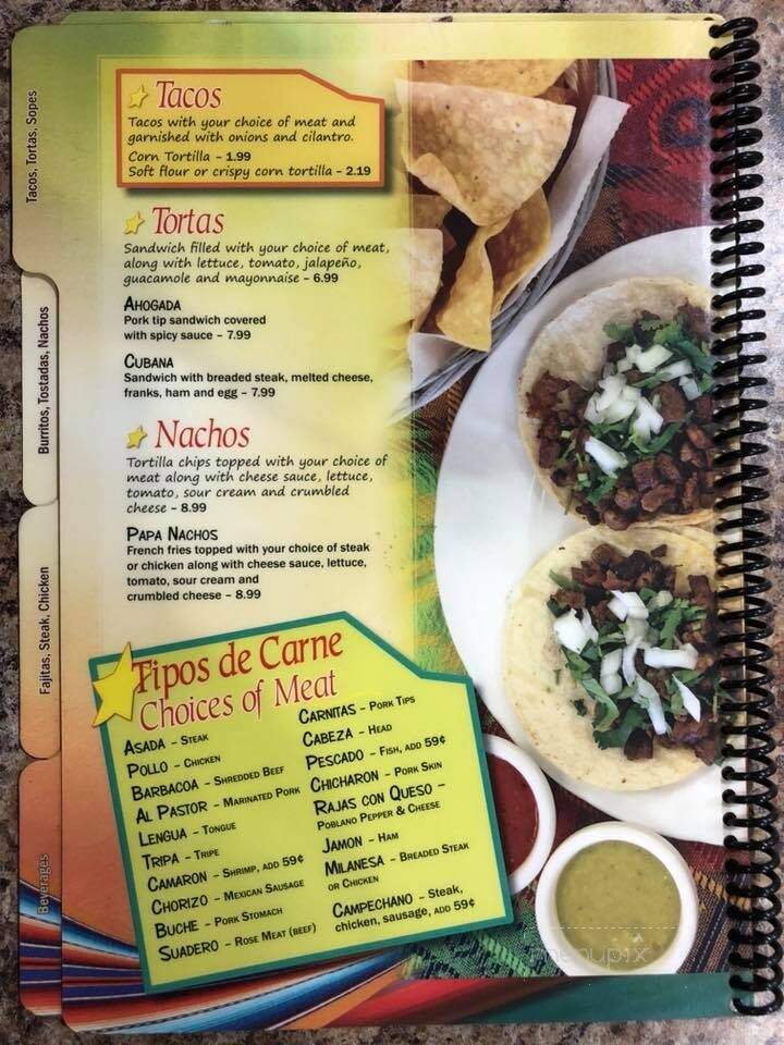 Taqueria Durango Mexican Restaurant - Overland, MO menu_pic