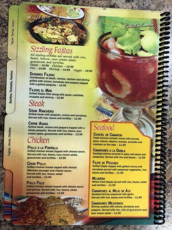 Taqueria Durango Mexican Restaurant - Overland, MO menu_pic