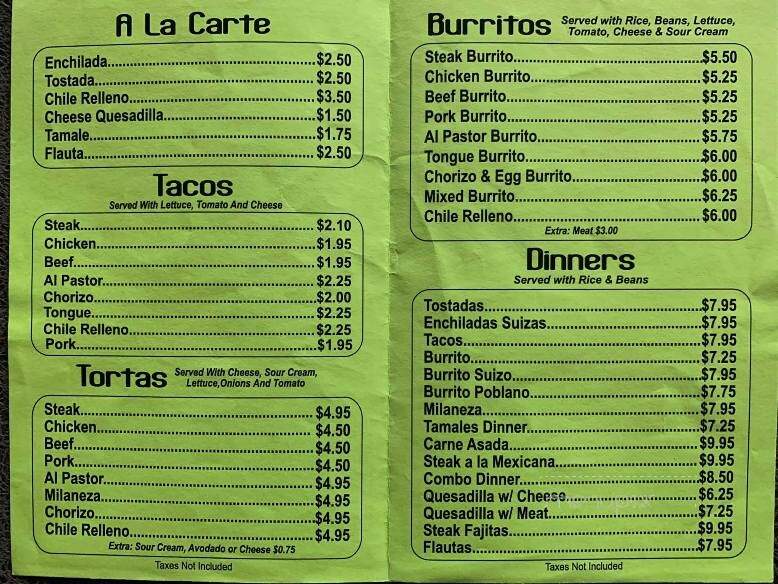 Chuck's Place - Crete, IL menu_pic