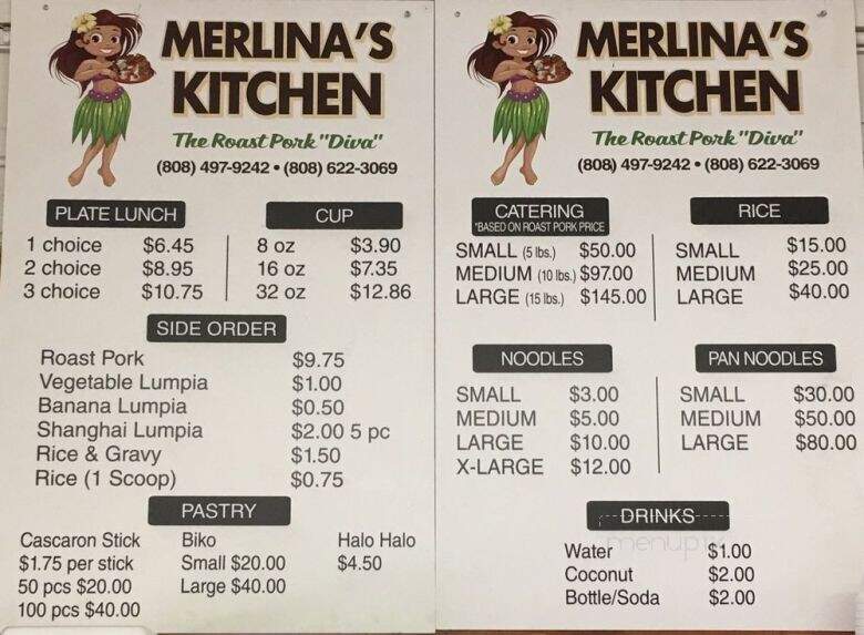 Merlina's Kitchen - Wahiawa, HI menu_pic