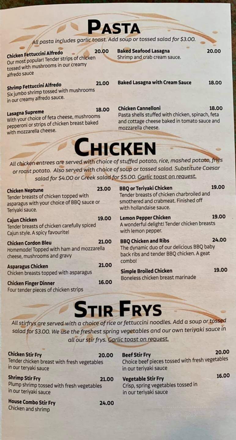 Piros Family Restaurant - Sundre, AB menu_pic