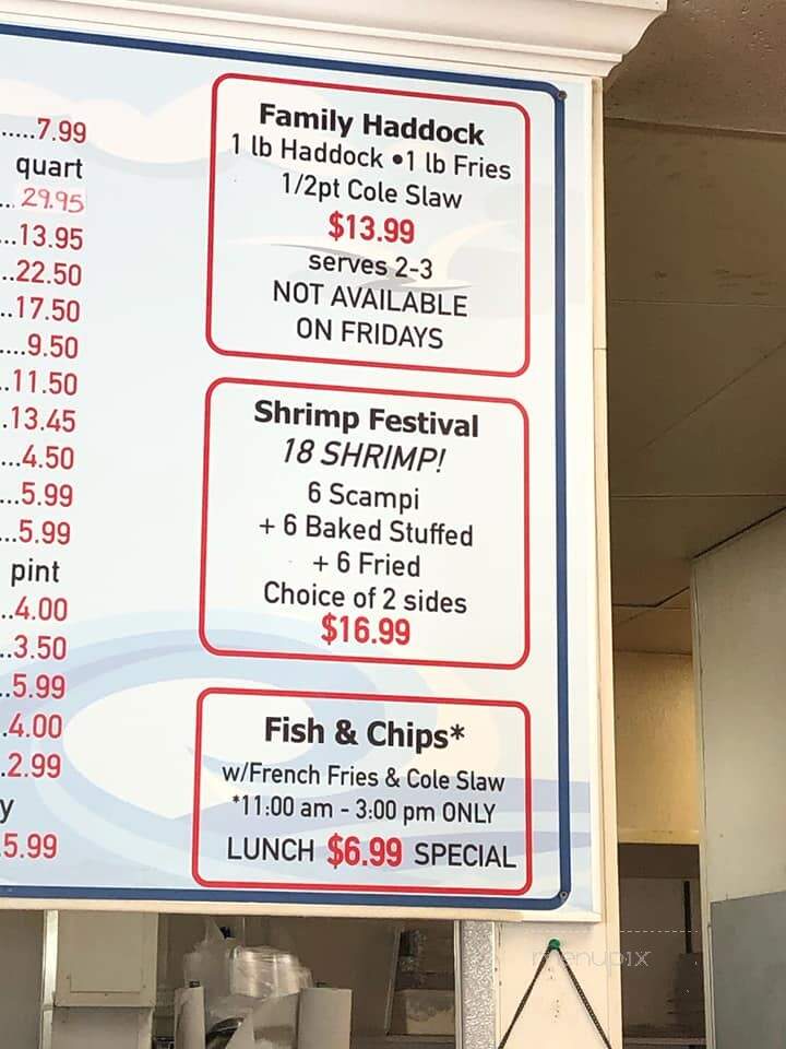 Bradford Seafood Restaurant - Haverhill, MA menu_pic