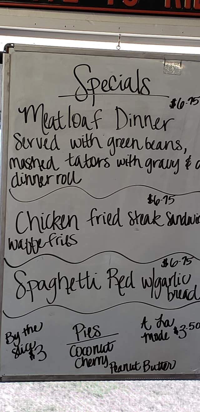Pit Stop Cafe - Grove, OK menu_pic