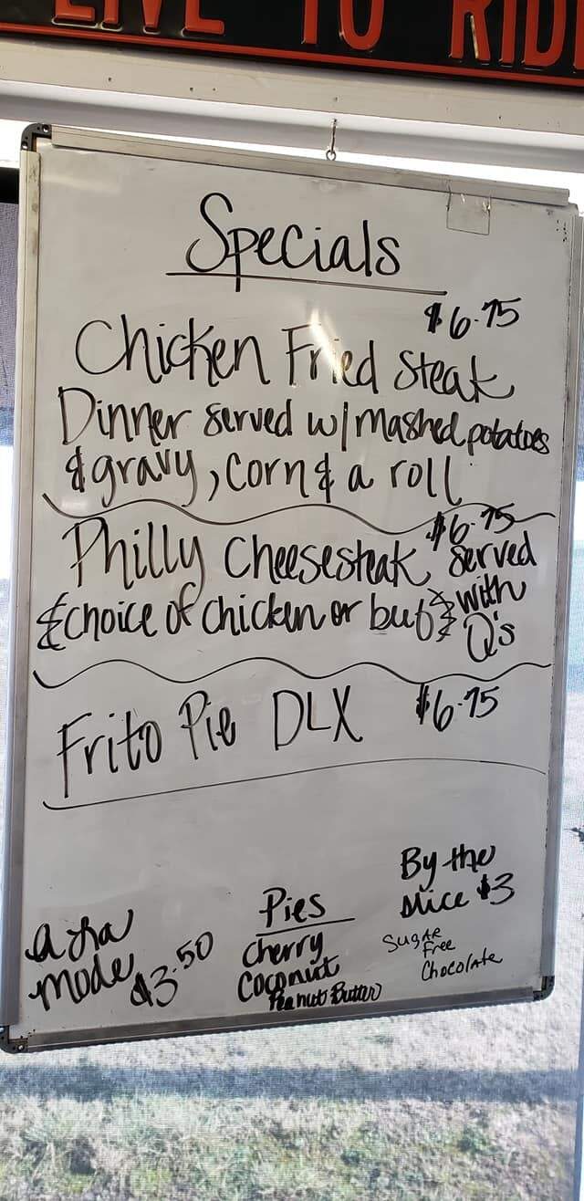 Pit Stop Cafe - Grove, OK menu_pic