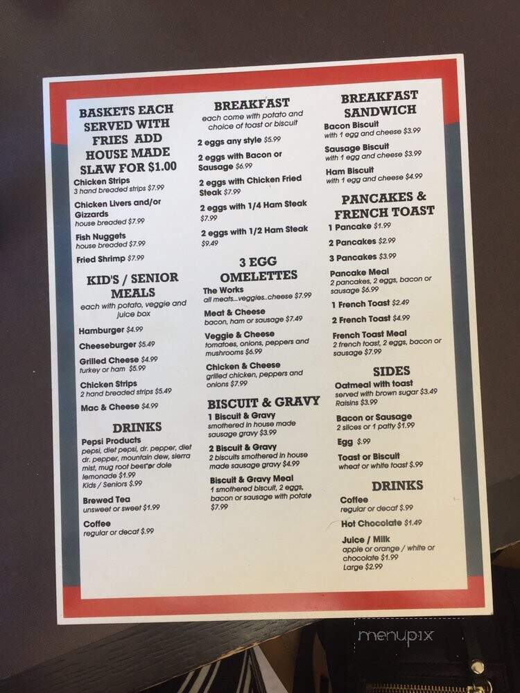 Betty's Place - Holt, MO menu_pic