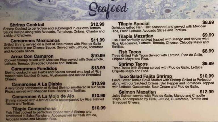 El As De Oros - Phillipsburg, KS menu_pic