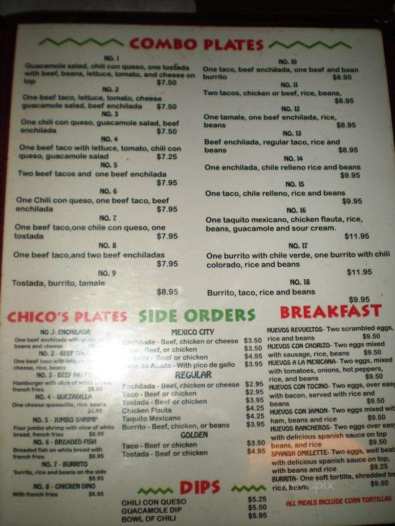Mexico City - Madras, OR menu_pic