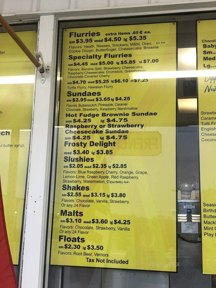 Frosty Cones - St Louis, MI menu_pic