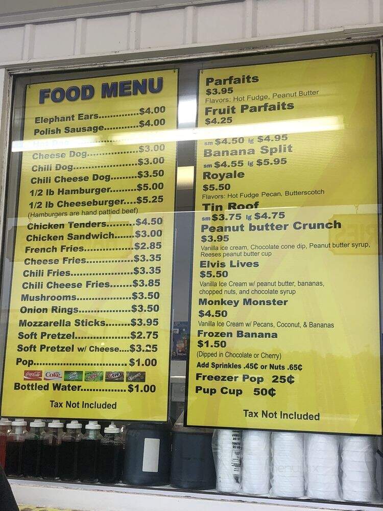 Frosty Cones - St Louis, MI menu_pic