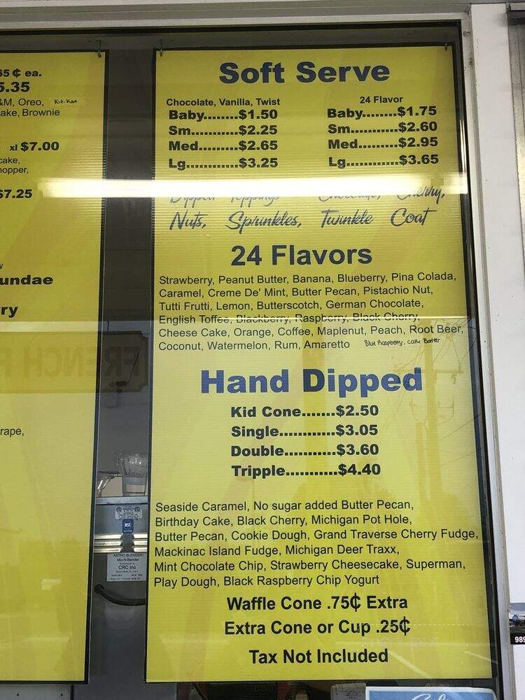 Frosty Cones - St Louis, MI menu_pic