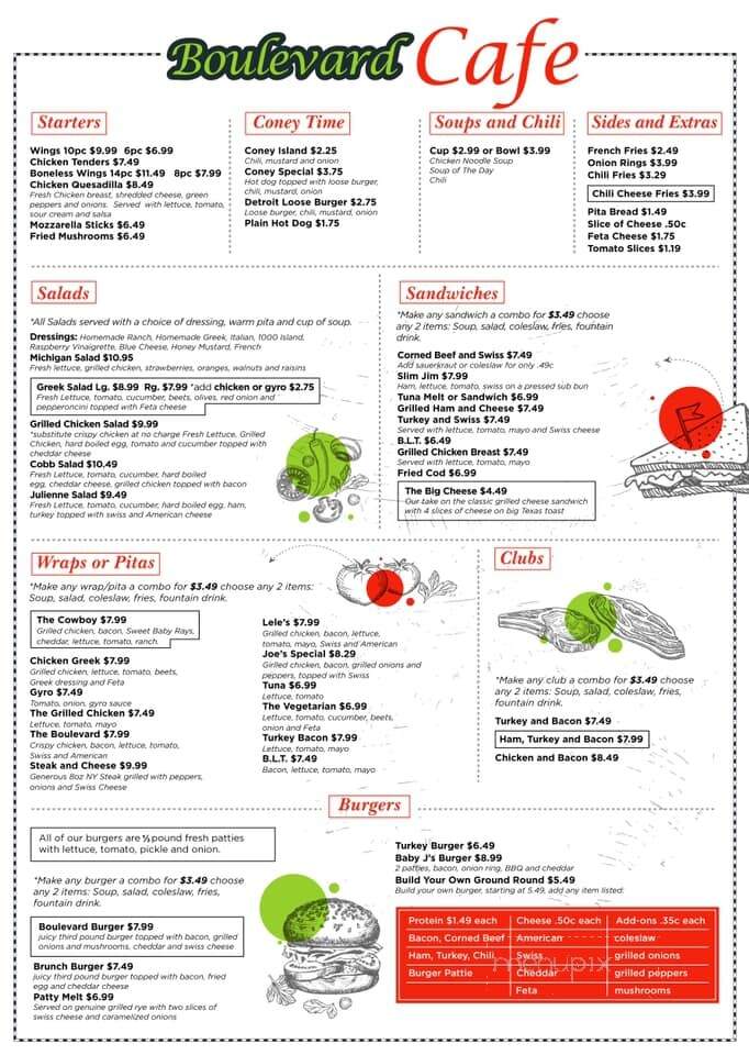 Boulevard Cafe - Detroit, MI menu_pic