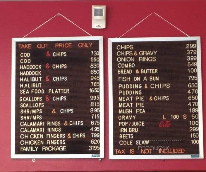 McCowan Fish & Chips - Toronto, ON menu_pic