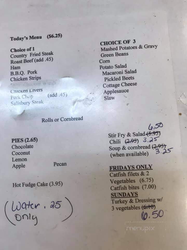 Cat's Den - Nortonville, KY menu_pic