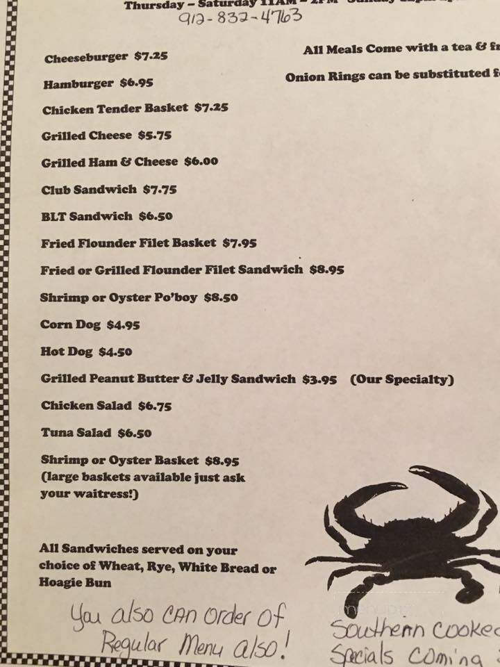 Speed's Kitchen Restaurant - Townsend, GA menu_pic