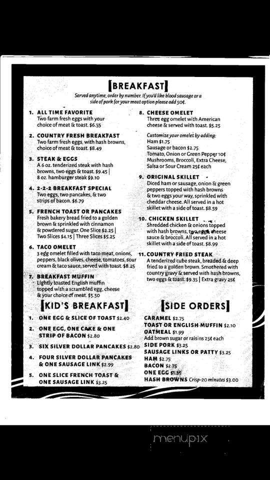 Hillcrest Family Restaurant - Albany, MN menu_pic