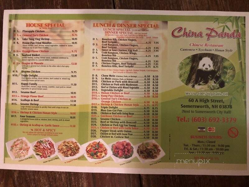 China Panda - Somersworth, NH menu_pic
