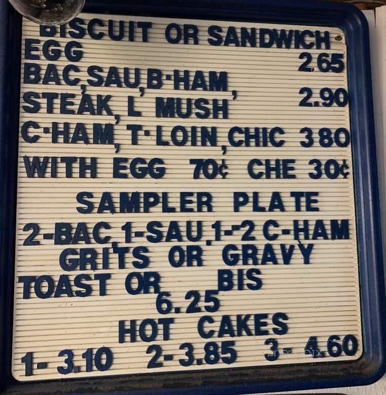 Dairy Bar - Stony Point, NC menu_pic