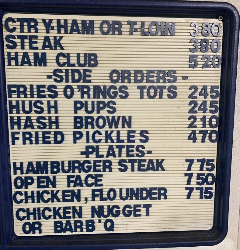 Dairy Bar - Stony Point, NC menu_pic