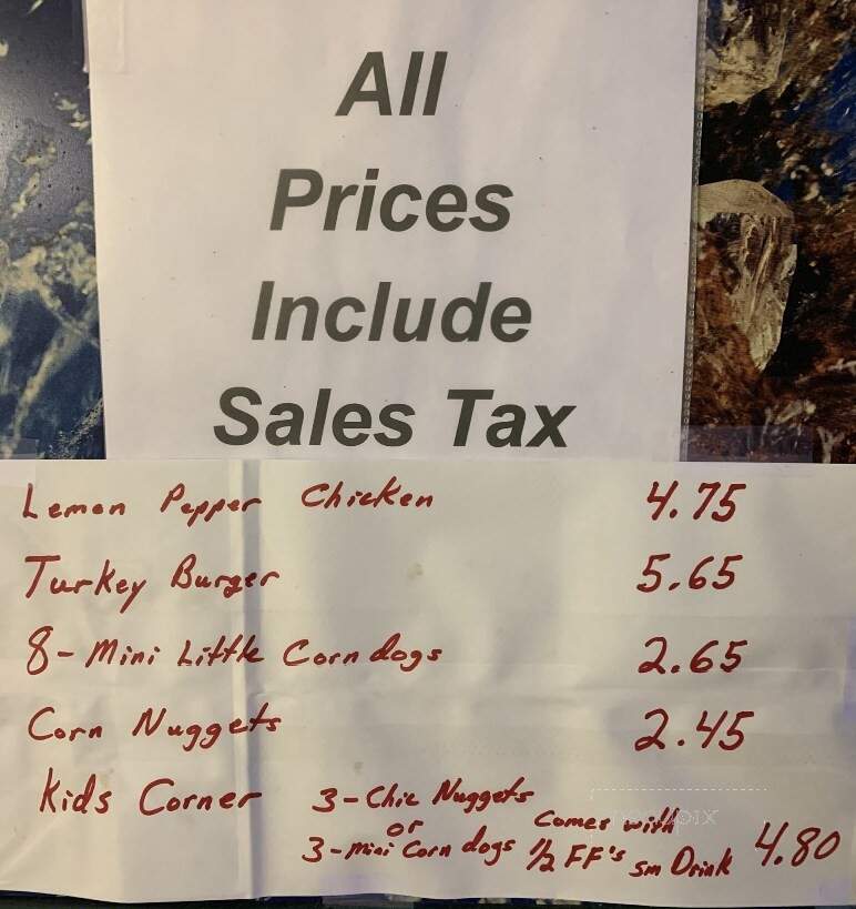 Dairy Bar - Stony Point, NC menu_pic