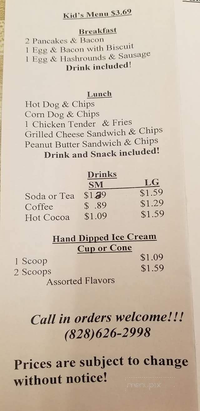D & D Restaurant - Weaverville, NC menu_pic