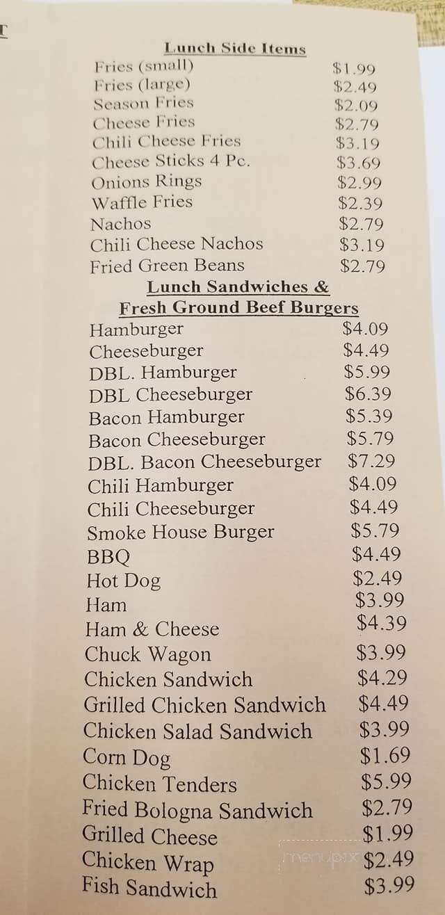 D & D Restaurant - Weaverville, NC menu_pic