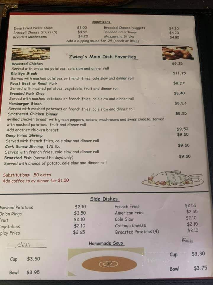 Zwieg's Grill - Watertown, WI menu_pic