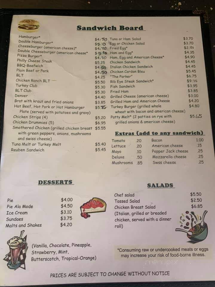 Zwieg's Grill - Watertown, WI menu_pic