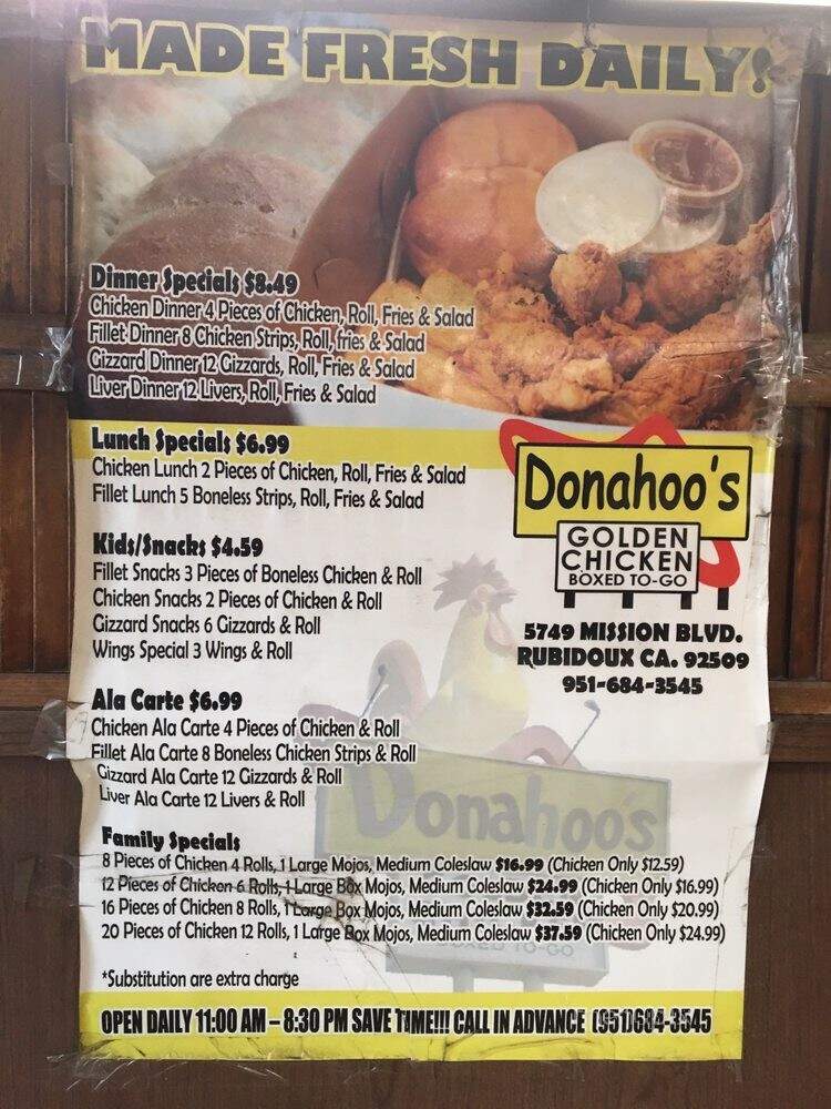 Donahoo's Golden Chicken - Riverside, CA