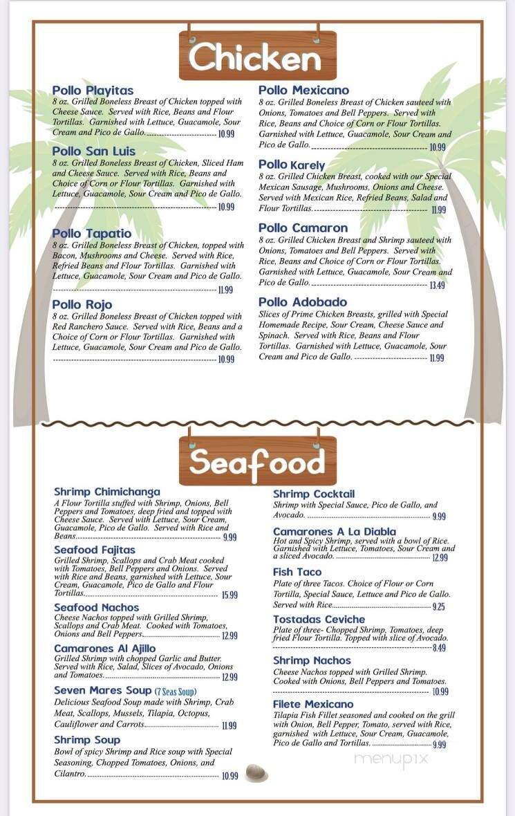 Las Playitas - Heber Springs, AR menu_pic