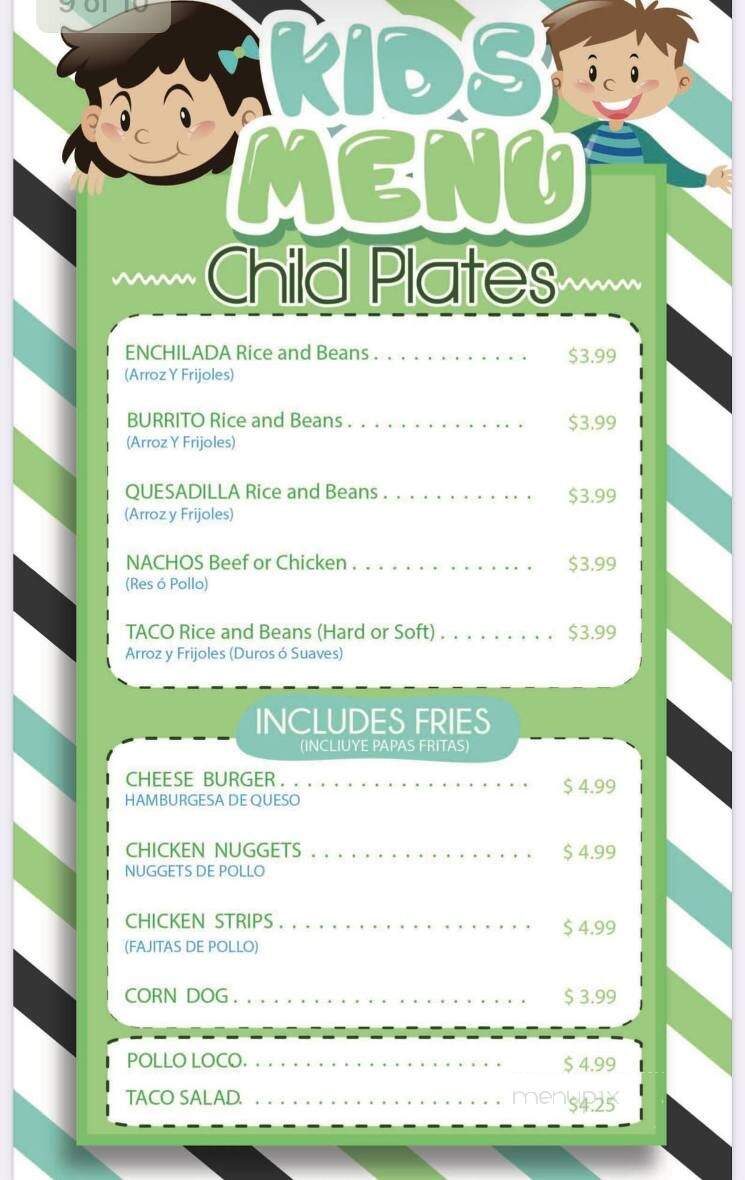 Las Playitas - Heber Springs, AR menu_pic