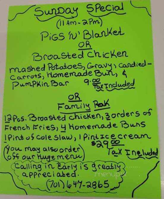 Kulm Tasty Treats - Kulm, ND menu_pic