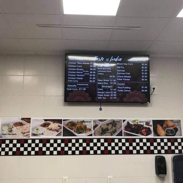 Taste of India - Texarkana, TX menu_pic
