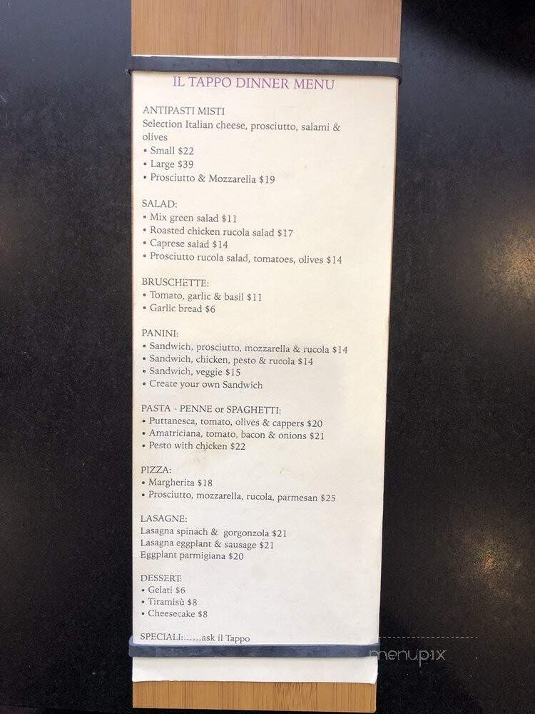 IL Tappo - Honolulu, HI menu_pic