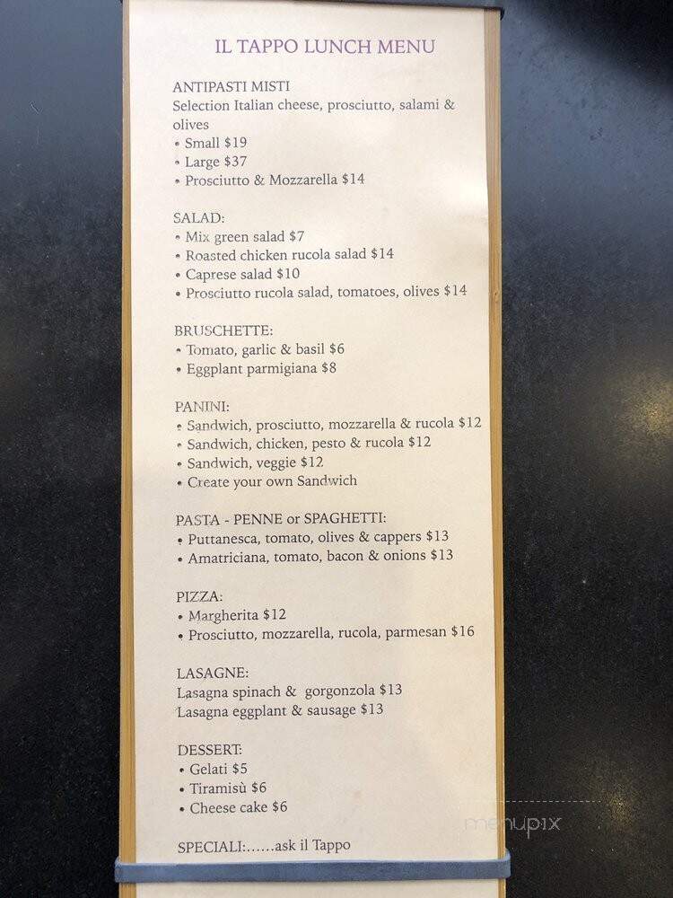 IL Tappo - Honolulu, HI menu_pic