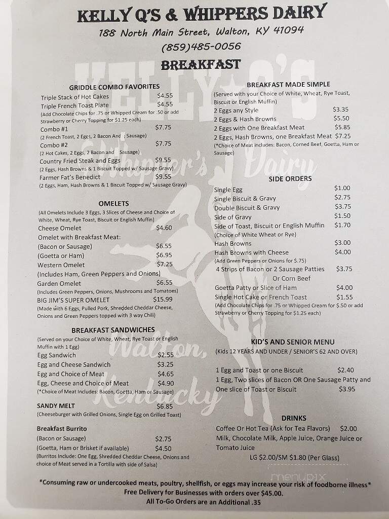 Kelly Q's & Whipper's Dairy - Walton, KY menu_pic