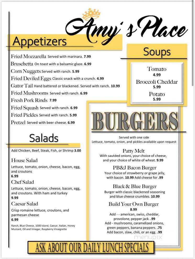 Amy's Place - Orange Park, FL menu_pic