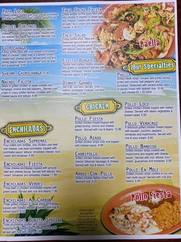 Fiesta Acapulco - Dawson Springs, KY menu_pic