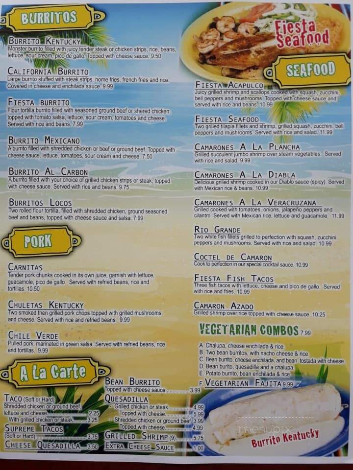Fiesta Acapulco - Dawson Springs, KY menu_pic