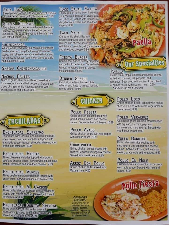 Fiesta Acapulco - Dawson Springs, KY menu_pic