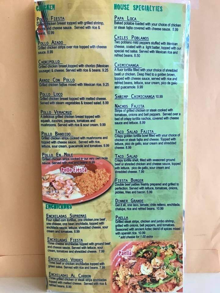 Fiesta Acapulco - Dawson Springs, KY menu_pic