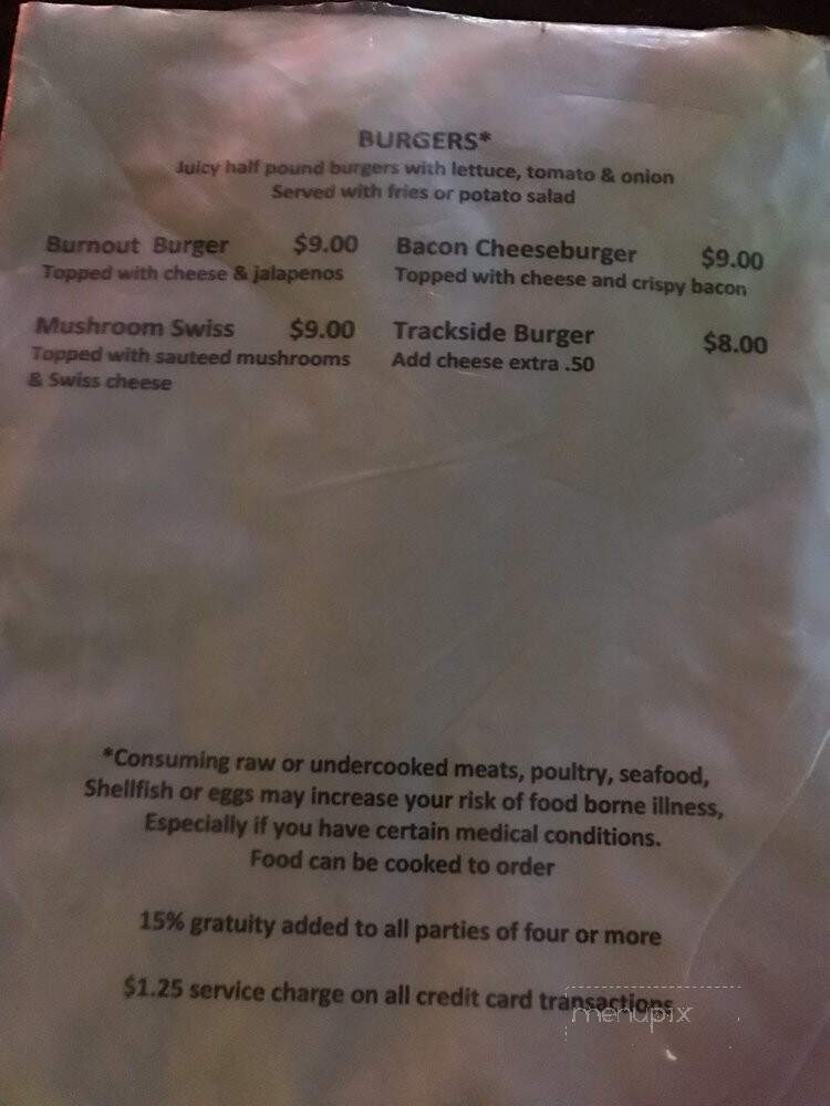 Trackside Sportsbar & Grill - Surprise, AZ menu_pic