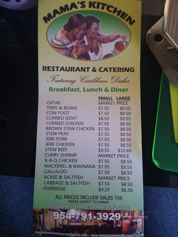 Mama's Kitchen - Sunrise, FL menu_pic