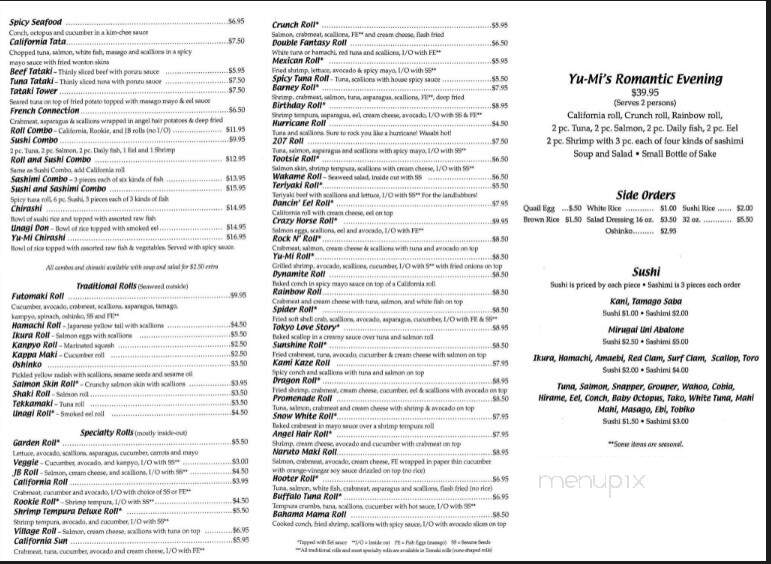 Yu-Mi Sushi Japanese - Palm Beach Gardens, FL menu_pic