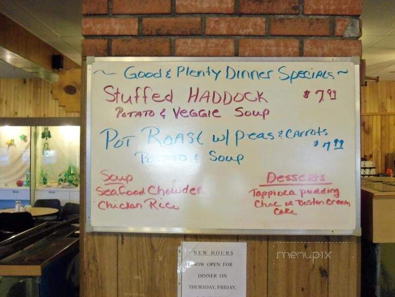 Good & Plenty Diner - Anson, ME menu_pic